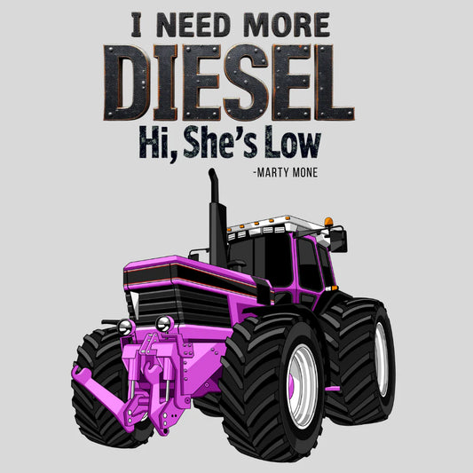 More Diesel Hoodie - PURPLE Tractor - image 2