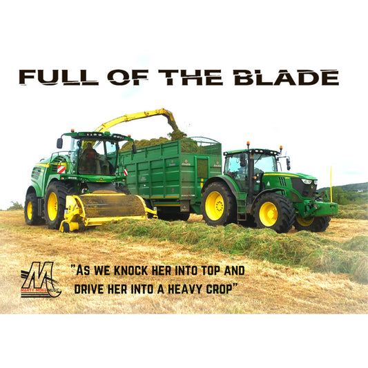 A3 Signed Full Of The Blade Tractor Poster