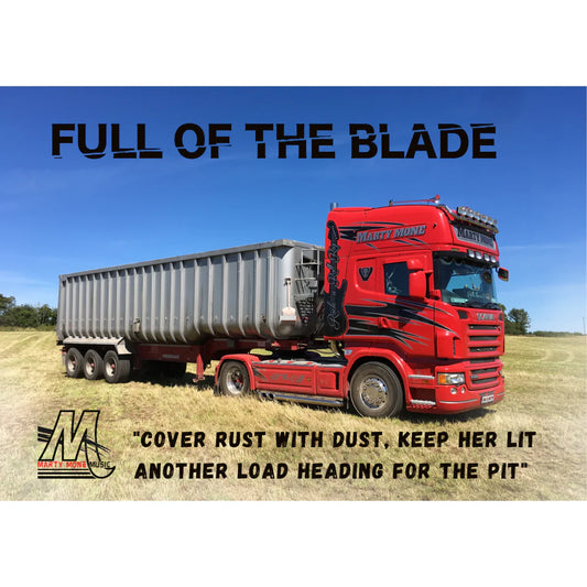 A3 Signed Full Of The Blade R580 Truck Poster