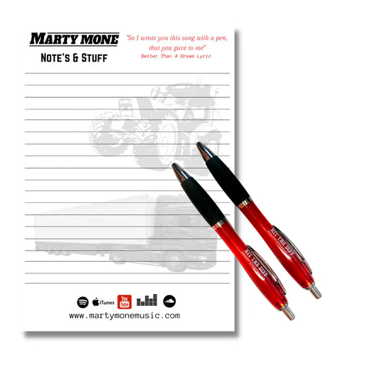 Marty Mone Notepad and Pen Bundle
