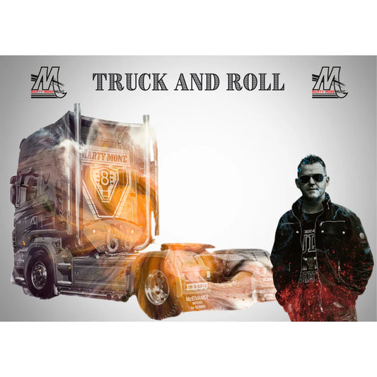 A3 Signed Marty Mone and Scania Smoke Effect Poster