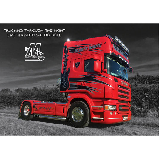 A3 Signed Scania R580 Dark Poster
