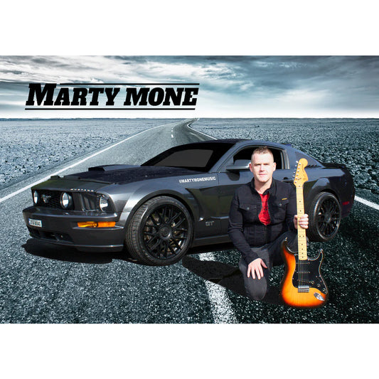 A3 Signed Marty Mone Mustang Poster