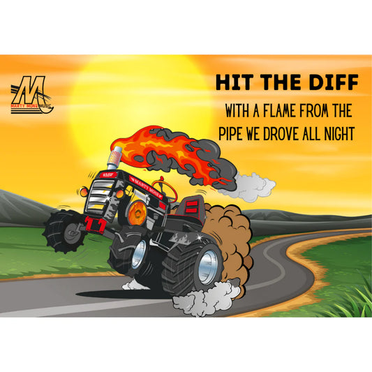 A3 Signed Hit The Diff Cartoon Poster
