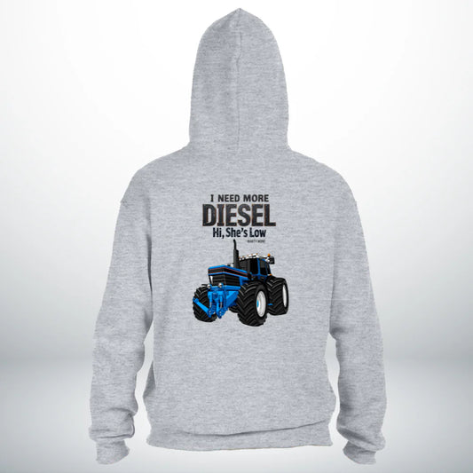 More Diesel Hoodie - BLUE Tractor