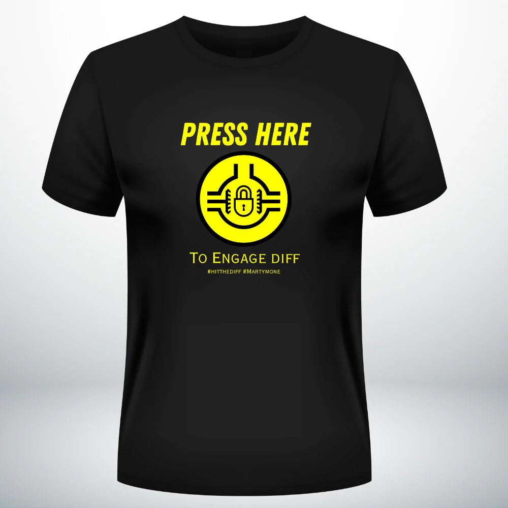 Press Here To Engage Diff - Black Tshirt